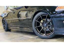 ☆新品クロススピードRS9　18インチアルミホイール　新品タイヤ☆新品フルタップ車高調☆カラーキャリパー☆