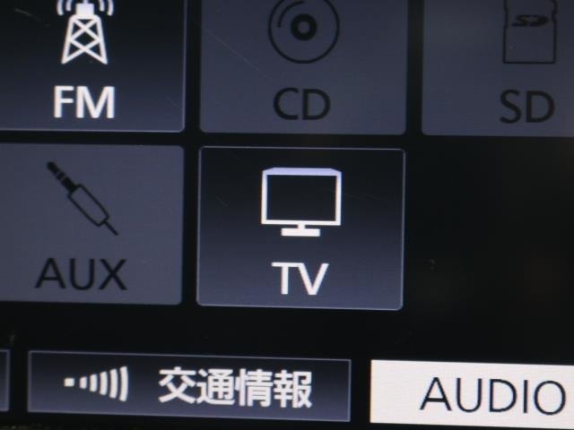 TVが見れるチューナーを装備しています。　新しい車でも付いていないことで、TVが見れない事も多々あるので要チェックです。