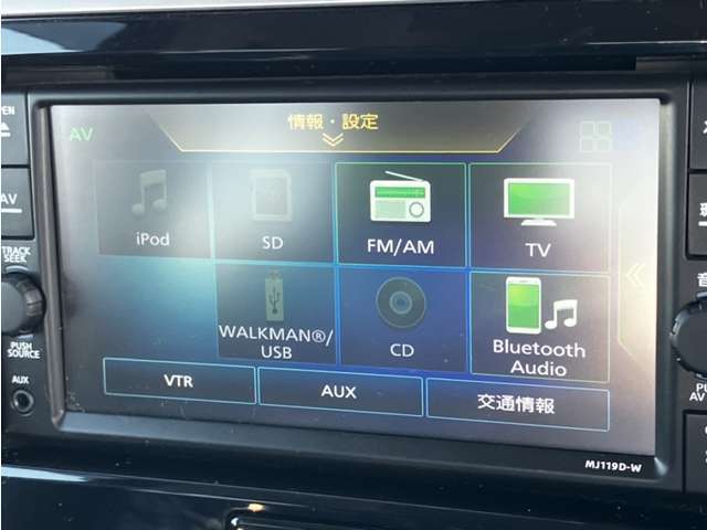 TV・ラジオ・CD再生・Bluetooth接続等が可能です。