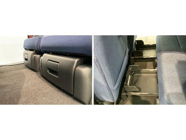 【置きラクボックス】後部座席の足元に引き出し式の収納ボックスがございます☆ムーヴキャンバスならではの使いやすいインテリアアイテムの一つです♪
