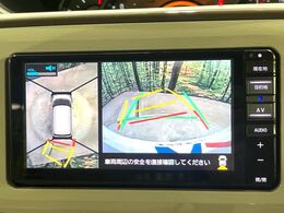 【パノラマモニター】専用のカメラにより、上から見下ろしたような視点で360度クルマの周囲を確認することができます☆死角部分も確認しやすく、狭い場所での切り返しや駐車もスムーズに行えます。