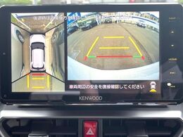 【パノラミックビューモニター】専用のカメラにより、上から見下ろしたような視点で360度クルマの周囲を確認することができます☆死角部分も確認しやすく、狭い場所での切り返しや駐車もスムーズに行えます。