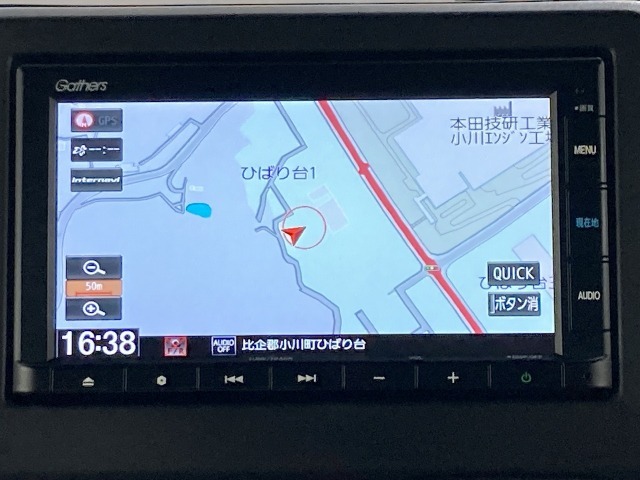 ホンダ純正メモリーナビ付なので、迷わず目的地まで安心。