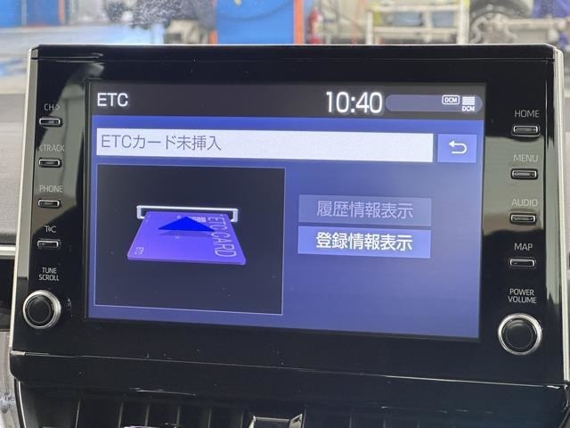 ナビ画面に連動したETCを装備しています。　過去に利用した利用料金も一目で分かって、とっても便利です。　ETCの抜き忘れ、挿し忘れも警告してくれるので安心ですね。