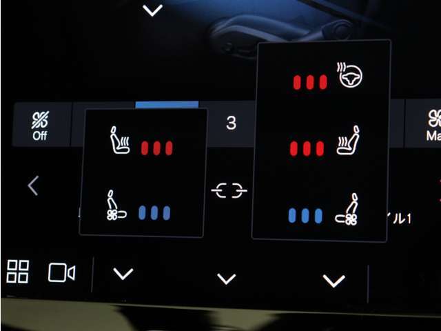 Google搭載によりさまざまな機能をハンズフリー操作できます。フロントにはシートヒーター＆シートエアコン、ステアリングホイールヒーターを装備！北欧スウェーデン発祥のブランドならではのオプションです。