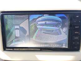 【全周囲カメラ】真上から車を見たようにモニターで確認ができる。是非実際の車で体感してみてください。