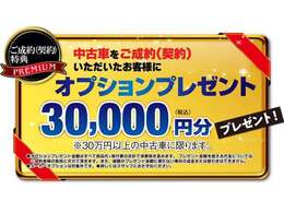 ご成約特典としてオプション33，000円分をプレゼント！！この機会に是非是非です！！