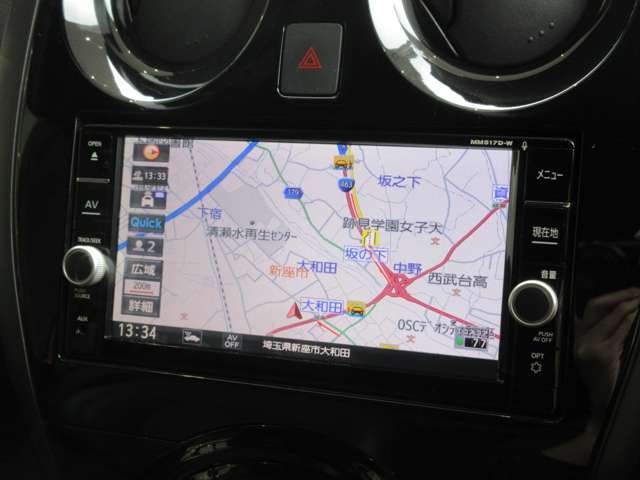 ★ナビ画面のアップ写真です。純正ですのでスイッチが大きく操作がしやすいです。