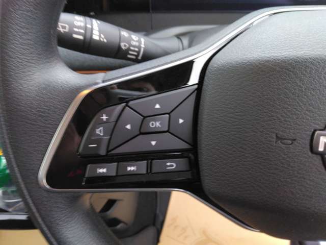 ハンドルを握りながらオーディオの音量調節やモード切替も行えます。