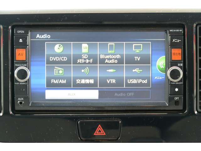 日産純正メモリーナビ。MC313D-W。DVD再生・Bluetooth使用可能です。
