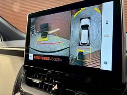 【アラウンドビューモニター】全周囲カメラで危険察知。狭い駐車場でも安心して駐車できますね。