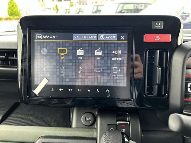 純正9インチナビゲーション搭載。フルセグTV/Bluetooth/AppleCarPlay/Android対応　全方位モニター/スズキコネクト対応。