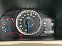 タコメーター付きのメーターです。瞬間燃費や平均燃費、航続可能距離が表示可能で、必要な情報を一目で確認できます。