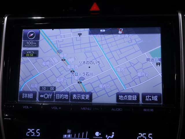 ナビゲーション付なので、何時何処でも行きたい場所へ。　ナビって無くて良いかなと思っていても一回使うと手放せませんよね。