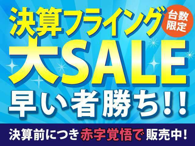 決算前フライング大セール開催中！！利益無視のお買い得価格☆台数限定のため早い者勝ちです！今がチャンス！お早めに！