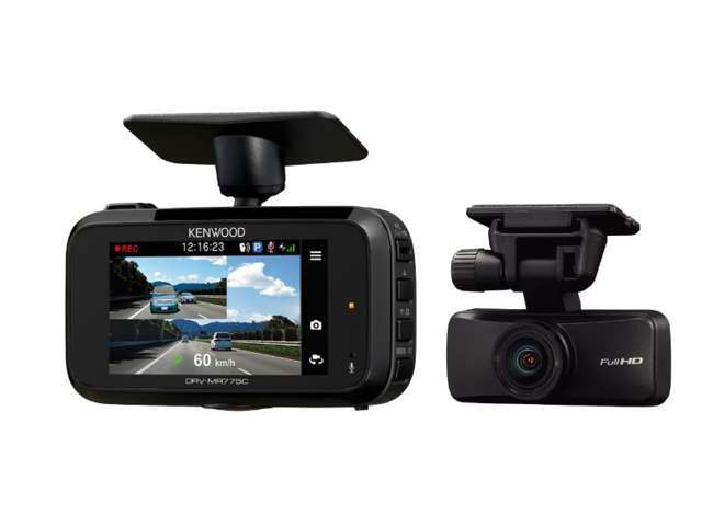 ケンウッド、DRV-775C　前後撮影対応　コンパクトなハイスペックモデル高画質Full　駐車監視録画機能も付いたフル装備モデルです♪取付込みの価格です♪