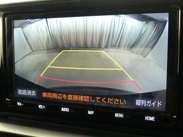 バックガイドモニターで、後方を確認しながら安心して駐車することができます。運転初心者も熟練者も必須の機能ですよ！