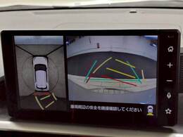 【パノラミックビューモニター】を装備しております。全周囲カメラで危険察知。狭い駐車場でも安心して駐車できますね。