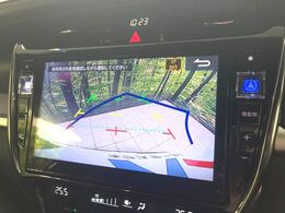 【バックカメラ】駐車時に後方がリアルタイム映像で確認できます。大型商業施設や立体駐車場での駐車時や、夜間のバック時に大活躍！運転スキルに関わらず、今や必須となった装備のひとつです！