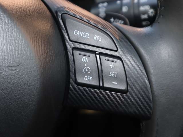 アクセルペダルを踏まなくても車速を約30から100km/hの間に設定できる装置です。高速道路、加速/減速の繰り返しが少ない自動車道などで使用すると、とても快適なドライブができますね♪