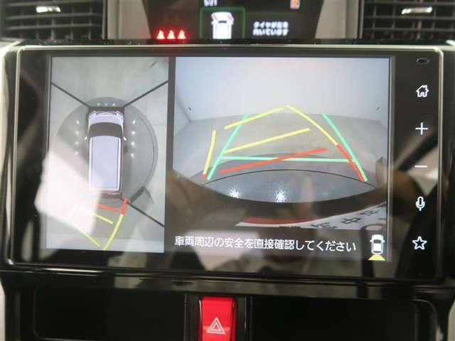 全方位カメラ付きで車庫入れもらくらくです。