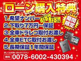 2月もやります！さらにバージョンアップです！初めから取り付いているお車は対象外です。