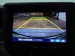 バックカメラの画像です。ガイドラインがスムースな車庫入れをサポートいたします！車庫入れの安心感がアップしますね☆