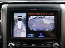 パノラミックビューモニターシステム搭載！クルマの前後左右のカメラを用いて全方位をナビモニターで確認が出来き安全運転・駐車をサポートします！