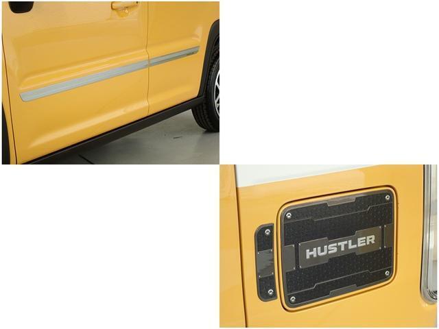 アクセサリーカタログ掲載のサイドドアガーニッシュ＆フューエルリッドガーニッシュ装着で　自分だけのおしゃれなハスラーに☆