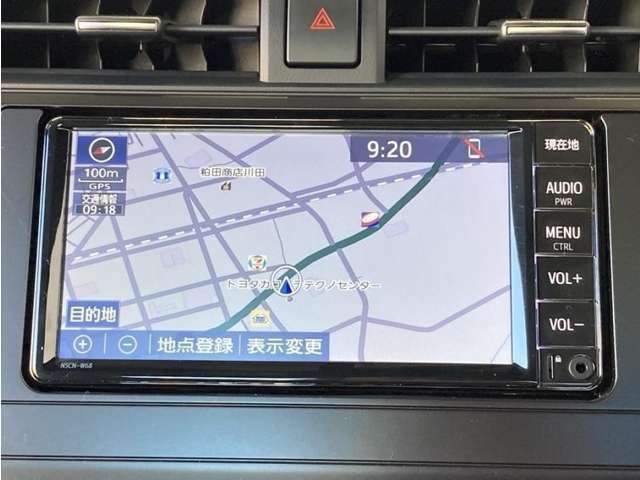 ナビ付きです。目的地を設定すれば、初めての場所でも簡単に行くことが出来ます。