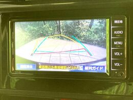 【バックカメラ】駐車時に後方がリアルタイム映像で確認できます。大型商業施設や立体駐車場での駐車時や、夜間のバック時に大活躍！運転スキルに関わらず、今や必須となった装備のひとつです！