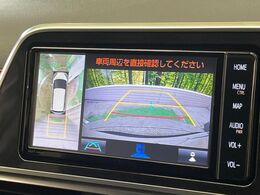【パノラミックビューモニター】前後左右のカメラの映像をモニターに表示。真上から見ているような視点で周囲を確認できます。
