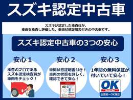 スズキ1級査定士が厳しくチェックしたクルマだから安心☆