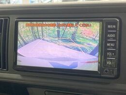 【バックカメラ】駐車時に後方がリアルタイム映像で確認できます。大型商業施設や立体駐車場での駐車時や、夜間のバック時に大活躍！運転スキルに関わらず、今や必須となった装備のひとつです！