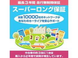 最長3年間！走行無制限保証！全国対応！車種、年式により異なります。お気軽にお問い合わせください☆