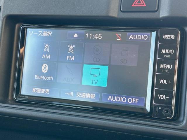 【純正ナビ】人気の純正ナビを装備。オーディオ機能も充実しており、Bluetooth接続すればお持ちのスマホやMP3プレイヤーの音楽を再生可能！毎日の運転がさらに楽しくなります！！