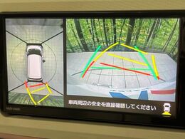 【パノラマモニター】専用のカメラにより、上から見下ろしたような視点で360度クルマの周囲を確認することができます☆死角部分も確認しやすく、狭い場所での切り返しや駐車もスムーズに行えます。