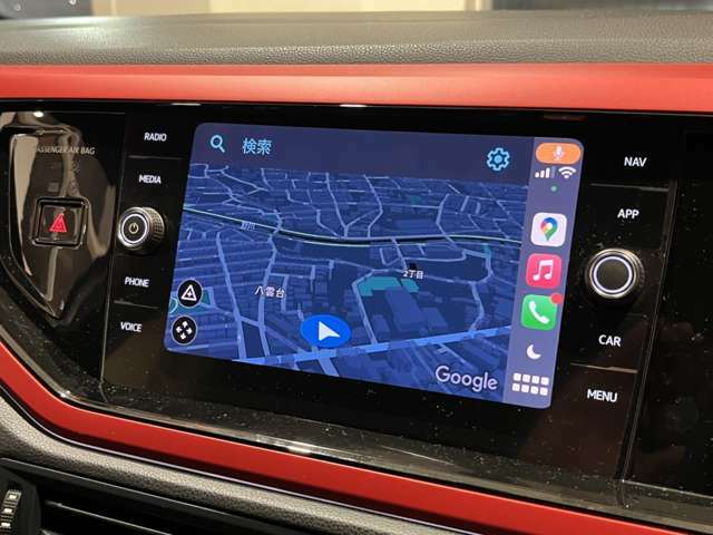 AppleCarPlayを繋げばGooglemapも映し出せます！