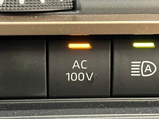 【AC100V】コンセント付きですので家庭用電化製品が車内でご利用いただけます。