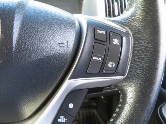 高速道路や郊外で重宝するクルーズコントロール（定速走行装置）も装備