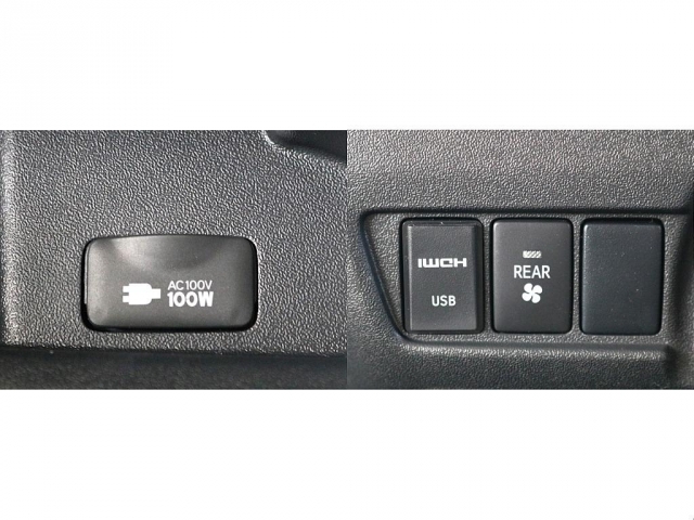 100V電源・HDMI・USBポート・リアエアコンスイッチ