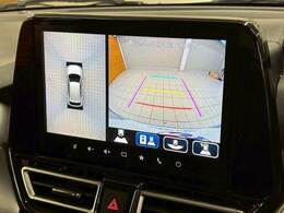 【アラウンドビューモニター】全周囲カメラで危険察知。狭い駐車場でも安心して駐車できますね。