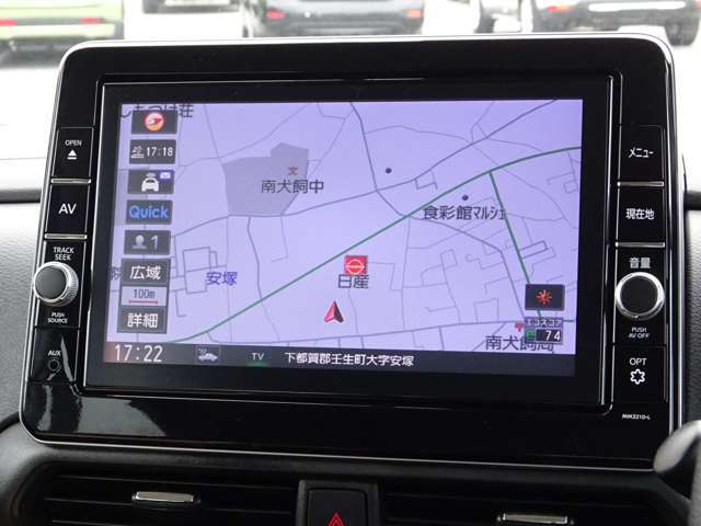 【ナビ】メモリーナビ（MM321D-l9付きです。目的地を設定すれば初めての場所でも簡単に行くことができます。もちろん音楽だって聴けちゃいます♪
