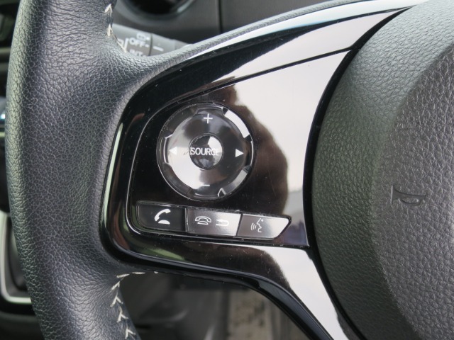 握りやすいハンドルには、オーディオコントロールとクルーズコントロールスイッチが装備されており、ハンドルから手を離さずに操作が出来ます。ヘッドライトの点灯消灯の手間が省けるオートライト機能付き☆