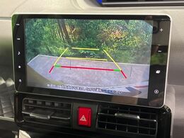 【バックカメラ】駐車時に後方がリアルタイム映像で確認できます。大型商業施設や立体駐車場での駐車時や、夜間のバック時に大活躍！運転スキルに関わらず、今や必須となった装備のひとつです！