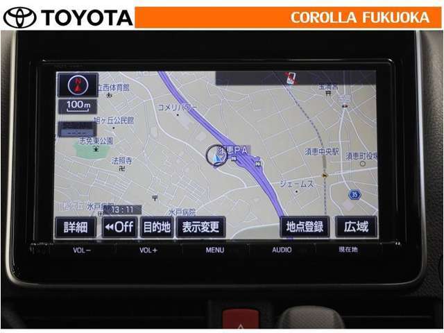 ナビゲーション付です、ナビがあるとやっぱり便利、スムーズに目的地近隣へ行けるのはとても安心します！