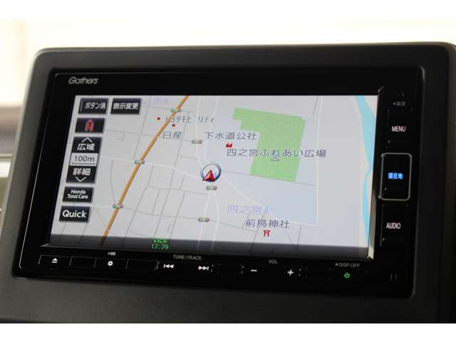 ナビはホンダ純正VXM-224VFiメモリーナビゲーション装備。フルセグTVやDVDも視聴出来ます。Bluetooth接続も可能です。