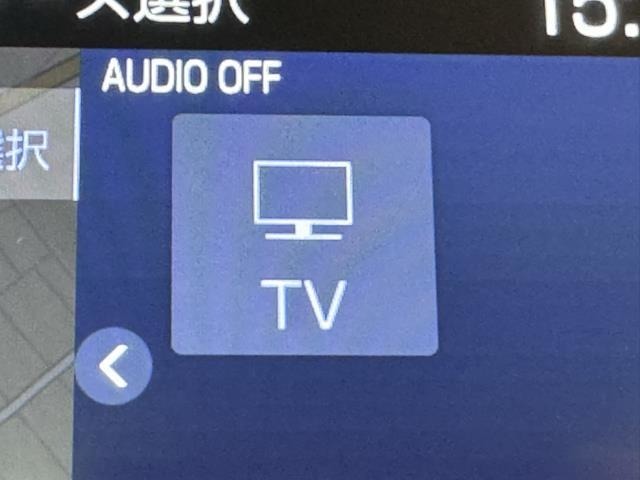 TVが見れるチューナーを装備しています。　新しい車でも付いていないことで、TVが見れない事も多々あるので要チェックです。