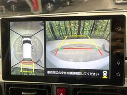 【パノラマモニター】専用のカメラにより、上から見下ろしたような視点で360度クルマの周囲を確認することができます☆死角部分も確認しやすく、狭い場所での切り返しや駐車もスムーズに行えます。