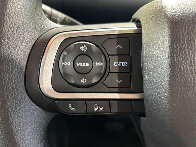 ステアリングに各種スイッチが付いてますので、運転中に余所見することがありませんね！